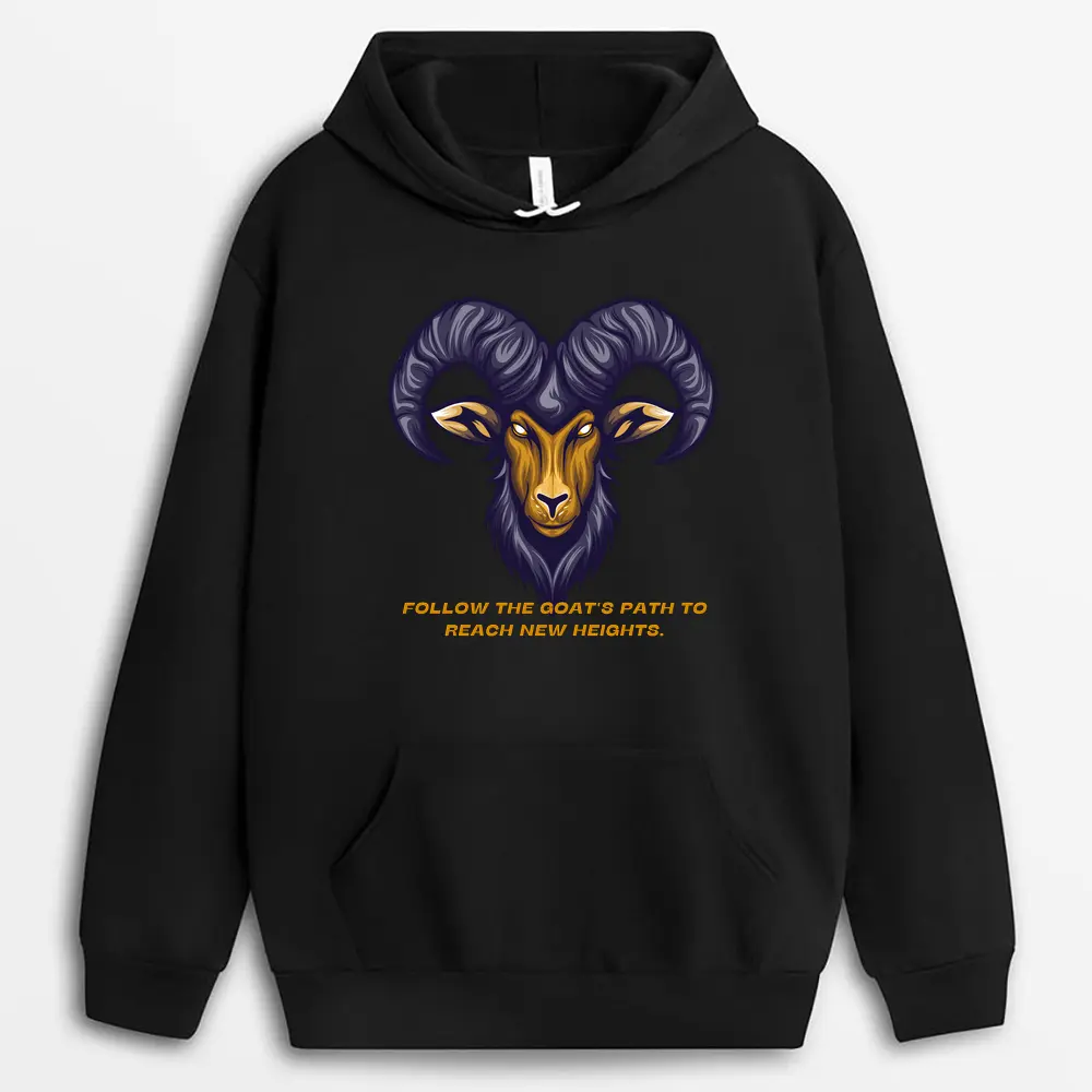 Follow The Goat's Path To Reach New Heights Soxyxgap Hoodie - Black