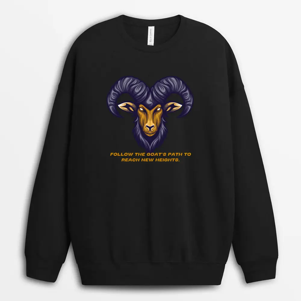 Follow The Goat's Path To Reach New Heights Soxyxgap Sweatshirt - Black