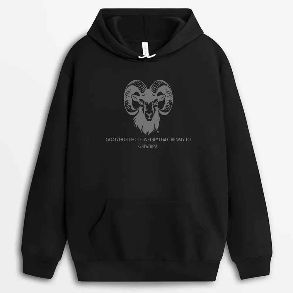 Goats Dont Followthey Lead The Way To Greatness Soxyxgap Hoodie - Black