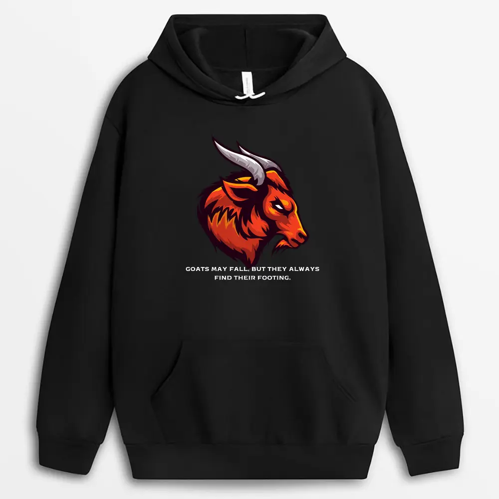 Goats May Fall But They Always Find Their Footing Soxyxgap Hoodie - Black