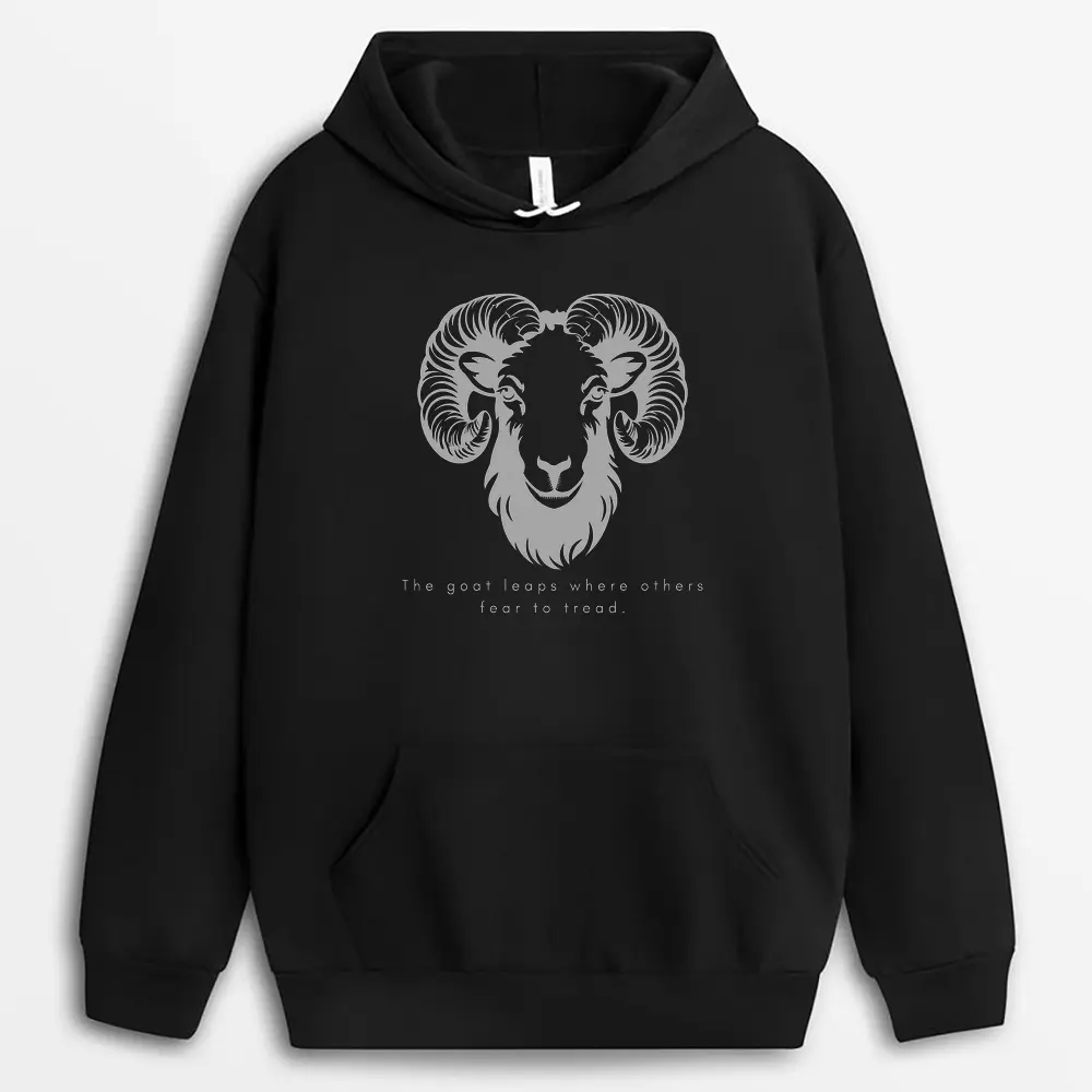 The Goat Leaps Where Others Fear To Tread Soxyxgap Hoodie - Black