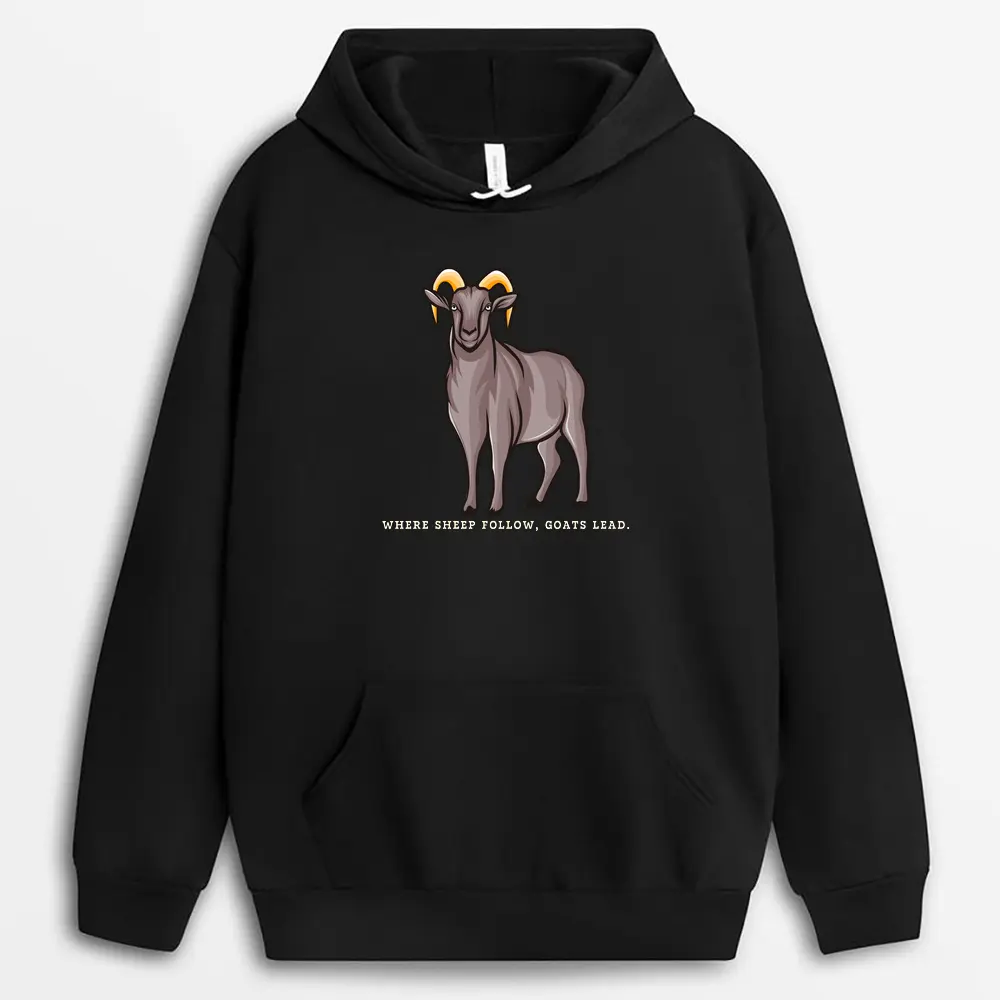 Where Sheep Follow Goats Lead Soxyxgap Hoodie - Black