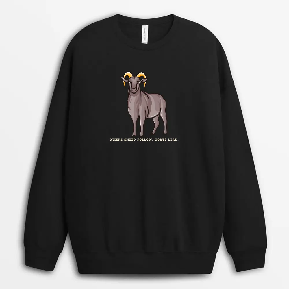 Where Sheep Follow Goats Lead Soxyxgap Sweatshirt - Black